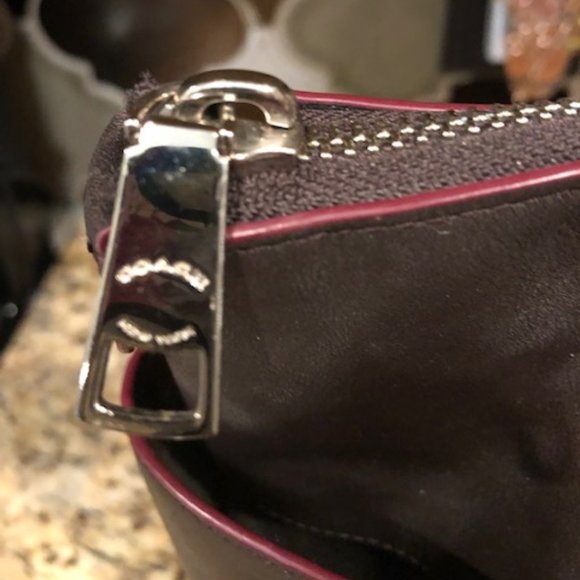 Coach Signature Leather & Canvas "C" Brown Tote - Picture 3 of 6